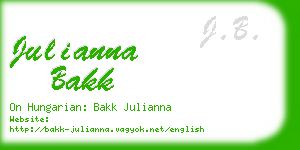 julianna bakk business card